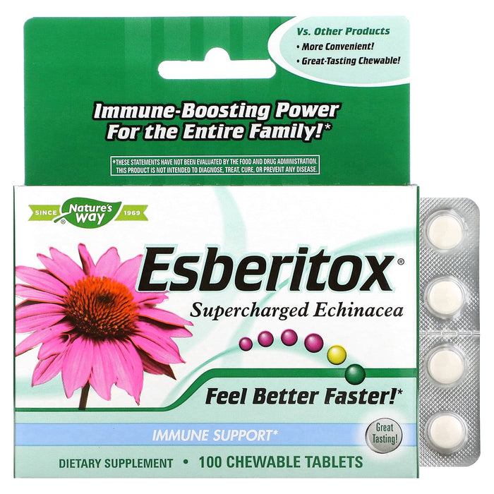 Nature's Way, Esberitox, Supercharged Echinacea, 200 Chewable Tablets
