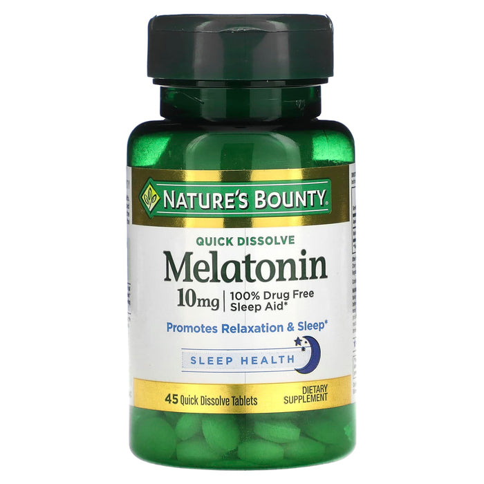 Nature's Bounty, Melatonin, Natural Cherry, 3 mg, 120 Quick Dissolve Tablets