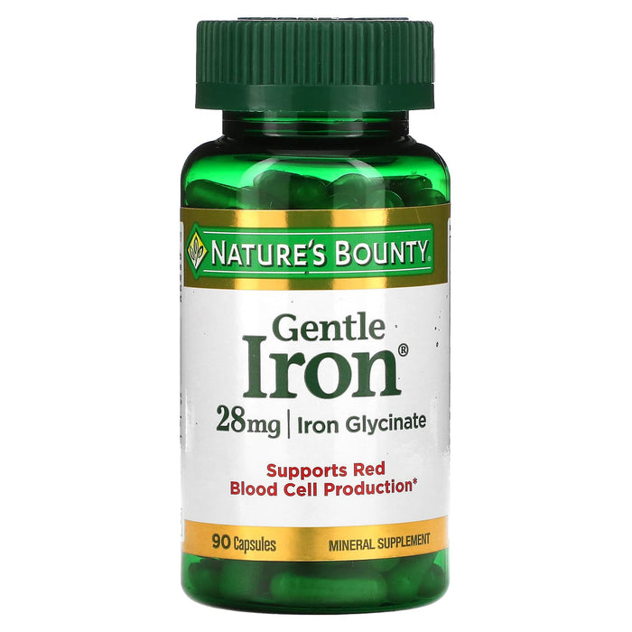 Nature's Bounty, Gentle Iron, 28 mg, 90 Capsules
