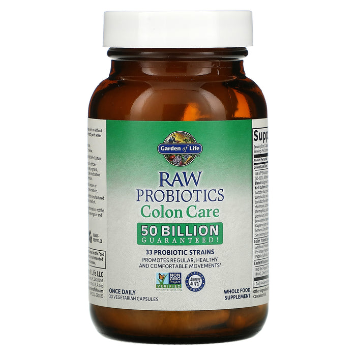 Garden of Life, RAW Probiotics, Colon Care, 30 Vegetarian Capsules