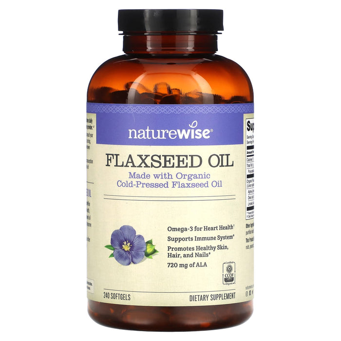 NatureWise, Flaxseed Oil, 240 Softgels