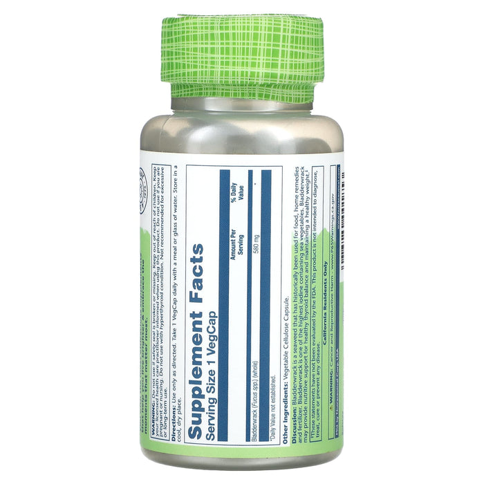 Solaray, True Herbs, Bladderwrack, 580 mg, 100 VegCaps