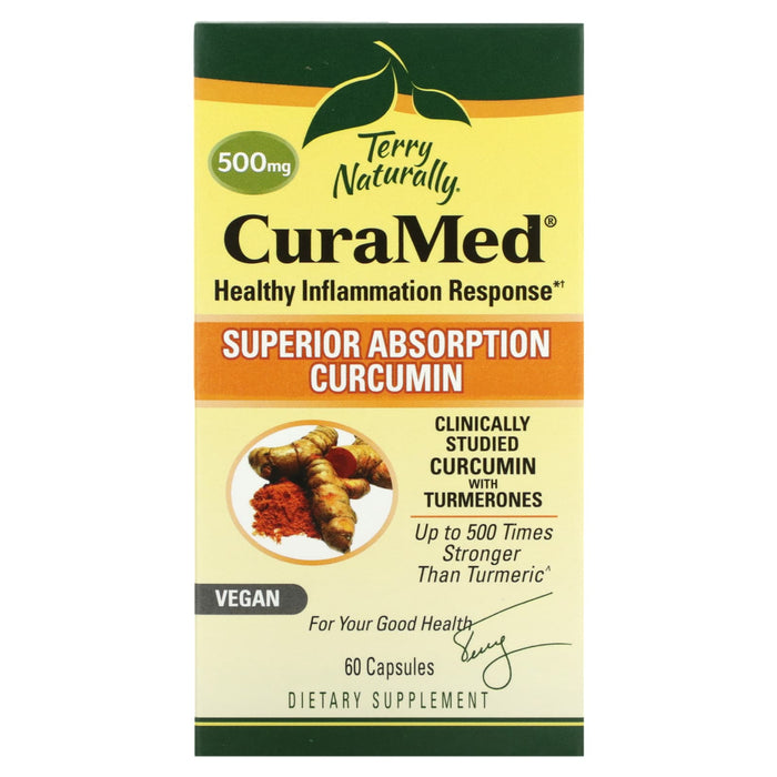 Terry Naturally, CuraMed, Superior Absorption Curcumin, 500 mg, 60 Capsules
