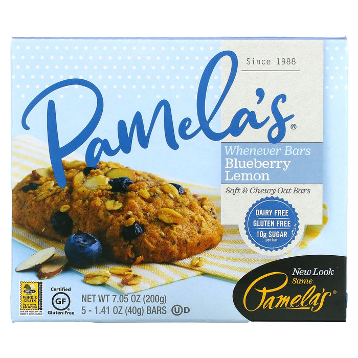 Pamela's Products, Whenever Oat Bars, Cranberry Almond, 5 Bars, 1.41 oz (40 g) Each