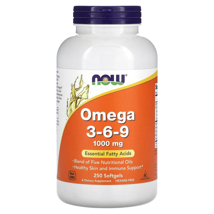 NOW Foods, Omega 3-6-9, 1,000 mg, 100 Softgel