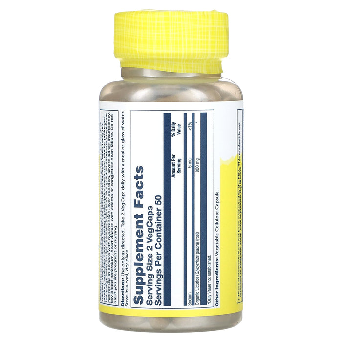 Solaray, Licorice, 450 mg, 100 VegCaps