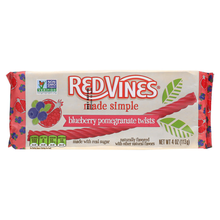 Red Vines, Licorice Tray, Made Simple, Black Licorice Twists, 4 oz (113 g)