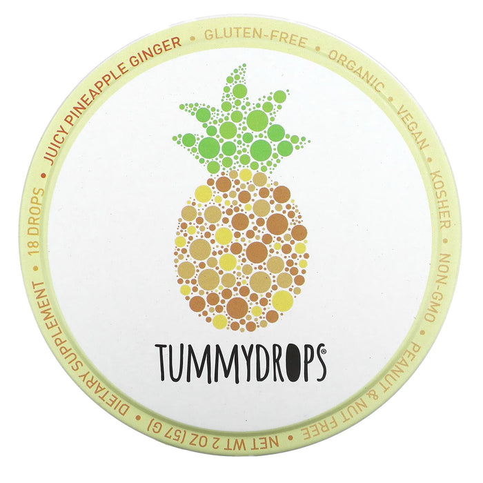 Tummydrops, Juicy Pineapple Ginger Drops, 18 Drops, 2 oz (57 g)