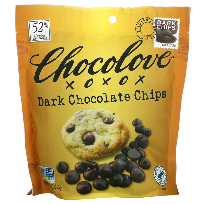 Chocolove, Dark Chocolate Chips, 52% Cocoa , 11 oz (312 g)