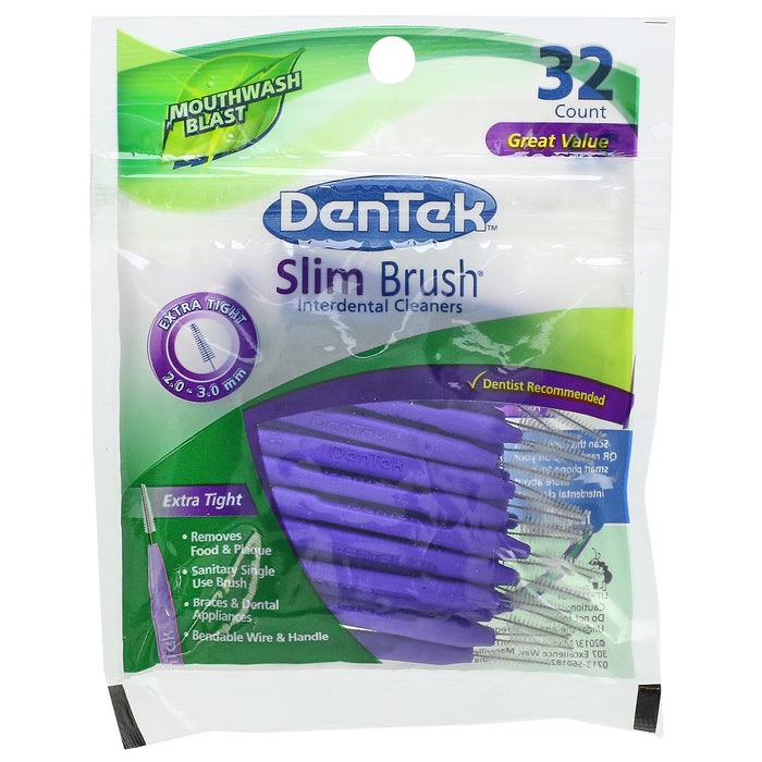 DenTek Slim Brush Interdental Cleansers, Extra Tight, Mouthwash