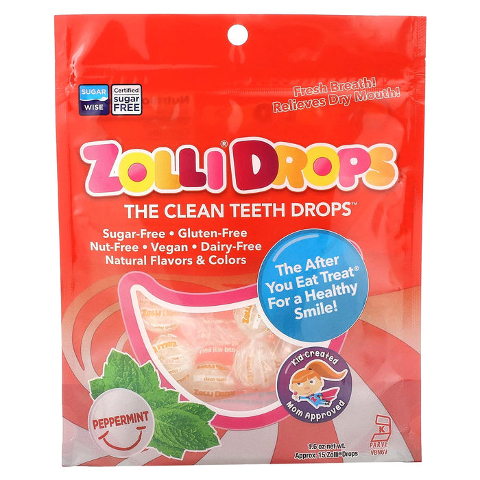 Zollipops, Zolli Drops, The Clean Teeth Drops, Fruit Flavors, 15+ Zolli Drops, 1.6 oz