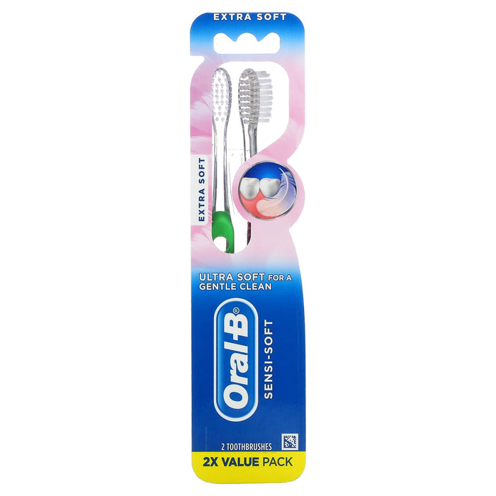 Oral-B, Sensi-Soft, Extra-Soft, 2 Toothbrushes