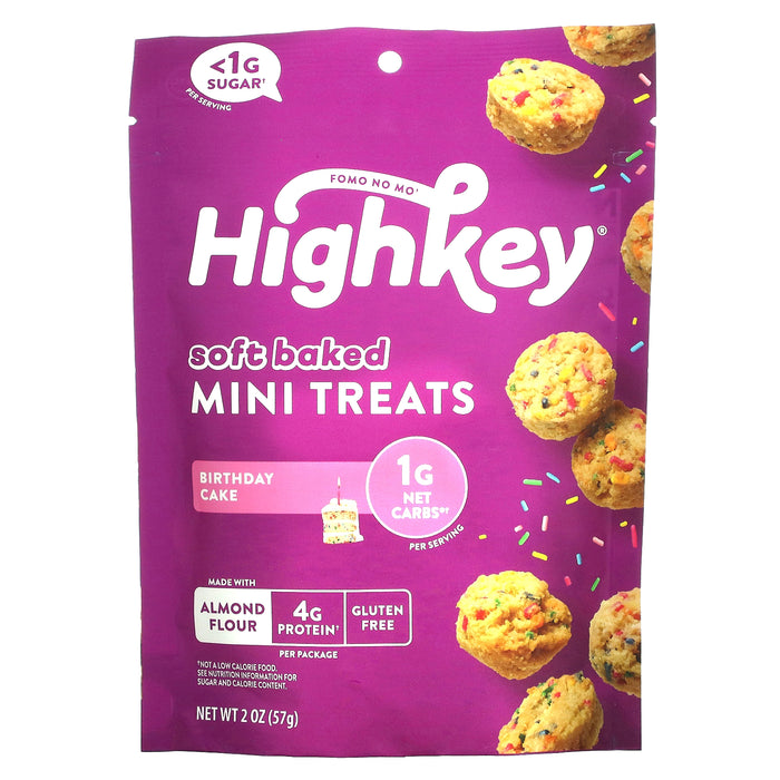HighKey, Soft Baked Mini Treats, Blueberry Muffin, 2 oz (57 g)