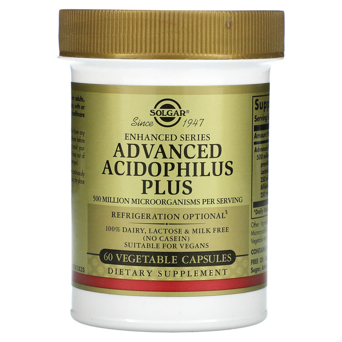 Solgar, Advanced Acidophilus Plus, 120 Vegetable Capsules
