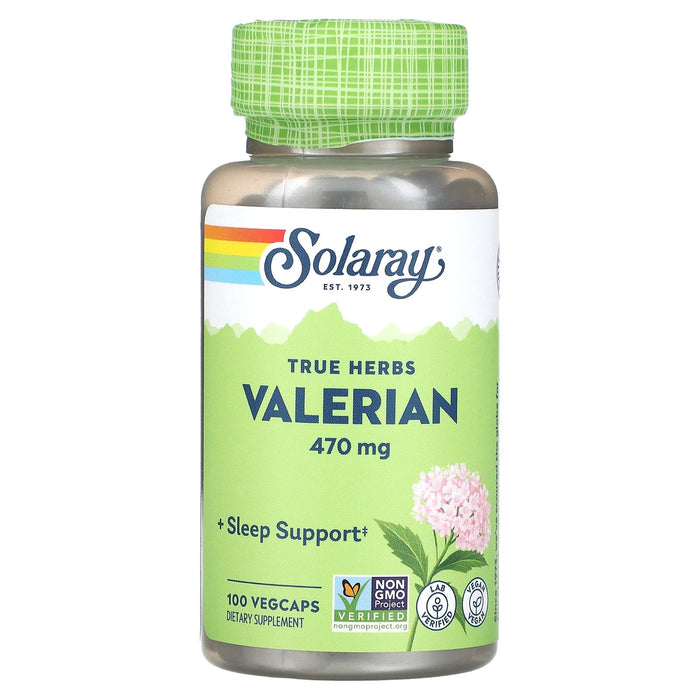 Solaray, True Herbs, Valerian, 470 mg, 180 VegCaps