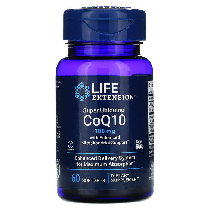 Life Extension, Super Ubiquinol CoQ10 with Enhanced Mitochondrial Support, 100 mg, 30 Softgels