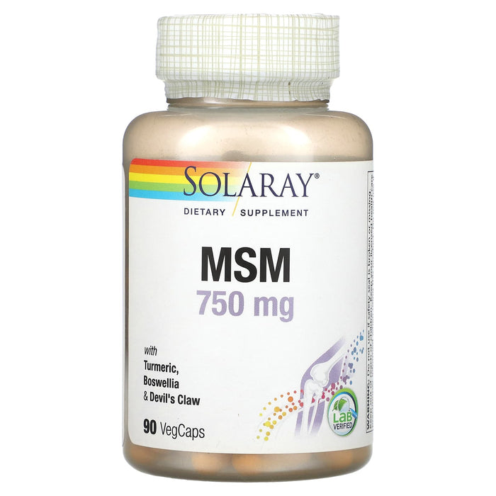Solaray, MSM with Turmeric, Boswellia & Devil's Claw, 750 mg, 180 VegCaps