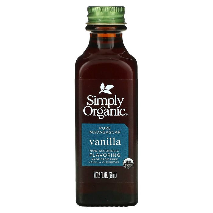 Simply Organic, Madagascar Vanilla, Non-Alcoholic Flavoring, 4 fl oz (118 ml)