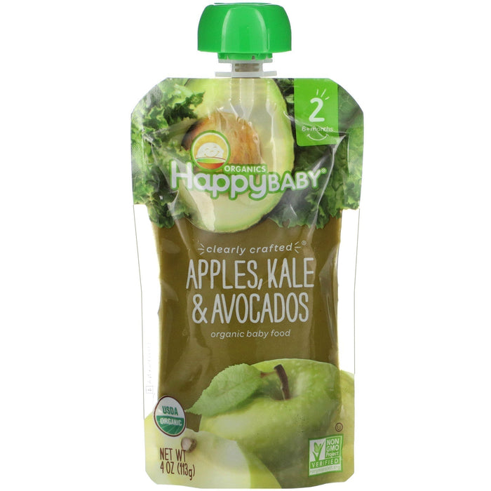 Happy Family Organics, Happy Baby, Organic Baby Food, 6+ Months, Pears, Pumpkin, & Passion Fruit, 4 oz (113 g)