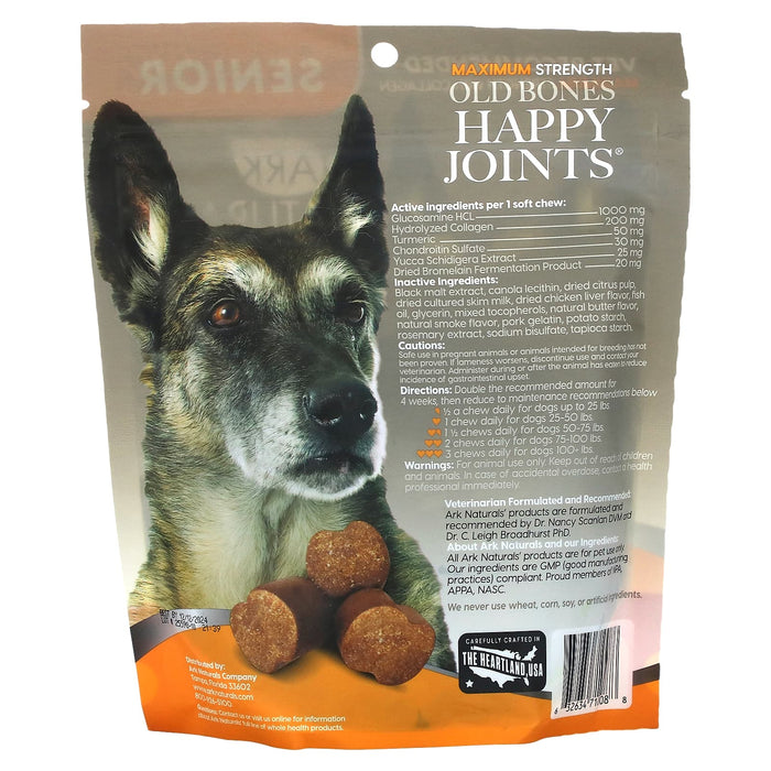 Ark Naturals, Old Bones Happy Joints, Maximum Strength with Collagen, For Dogs, Senior, 16 oz (453 g)