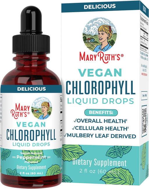 Maryruth'S Chlorophyll Liquid Drops | Clean Label Project Certified® | Vegan | Non-Diluted Liquid Chlorophyll| Mulberry Derived Supplement for Ages 14+ | Non-Gmo | Delicious Minty Flavor | 2 Fl Oz