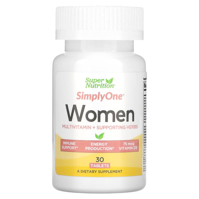 Super Nutrition, SimplyOne, Women's Multivitamin + Supporting Herbs, 30 Tablets