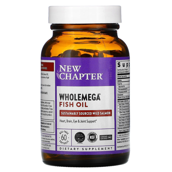 New Chapter, Wholemega Fish Oil, 180 Softgels