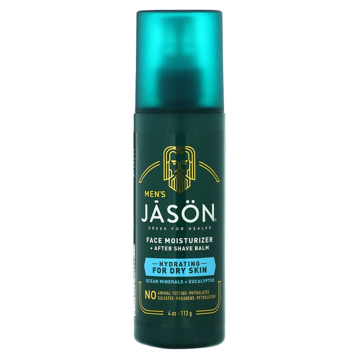 Jason Natural, Men's, Face Moisturizer + After Shave Balm, Citrus + Ginger , 4 oz (113 g)