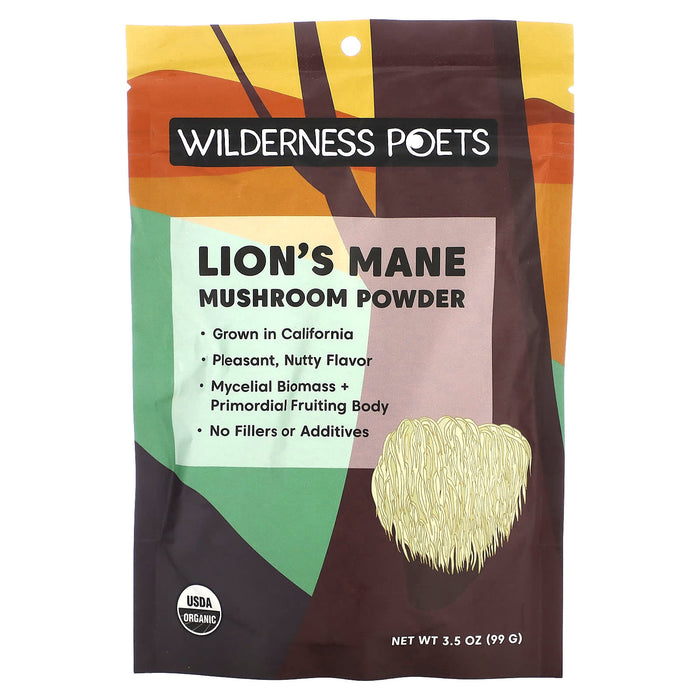 Wilderness Poets, Lion's Mane Mushroom Powder, 3.5 oz (99 g)
