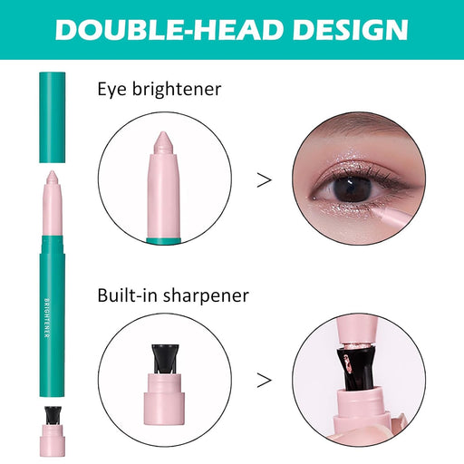 4PCS Eyeshadow Stick - Eye Brightener Stick - Waterproof Glitter Highlighter Makeup，Shimmer Creamy Long Lasting Eye Shadow Makeup (#1234)
