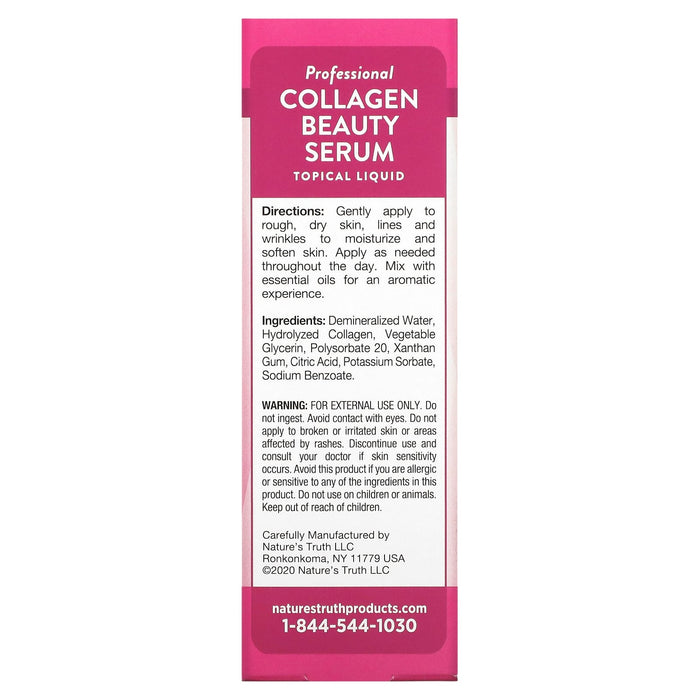 Nature's Truth, Professional Collagen Beauty Serum, Unscented, 1 fl oz (30 ml)