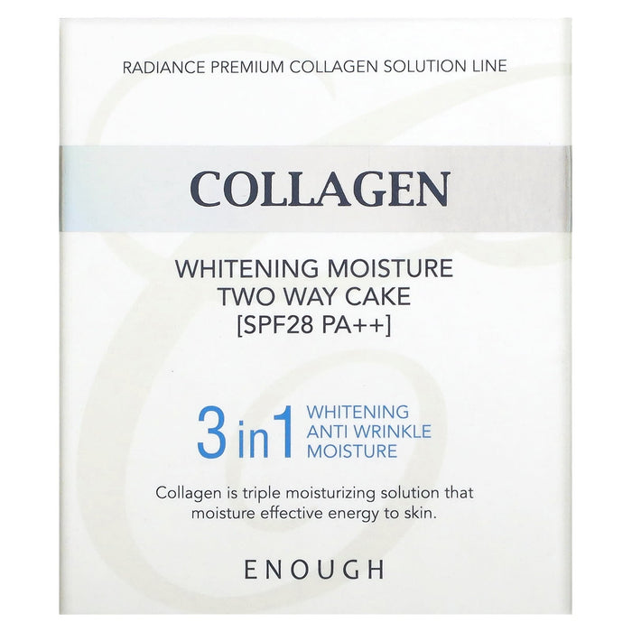Enough, Collagen, Whitening Moisture Two Way Cake, SPF 28 PA++, #13, 26 g