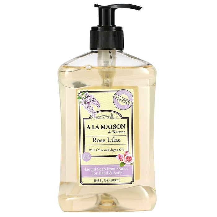 A La Maison de Provence, Liquid Soap For Hand & Body, Plumeria, 16.9 fl oz (500 ml)