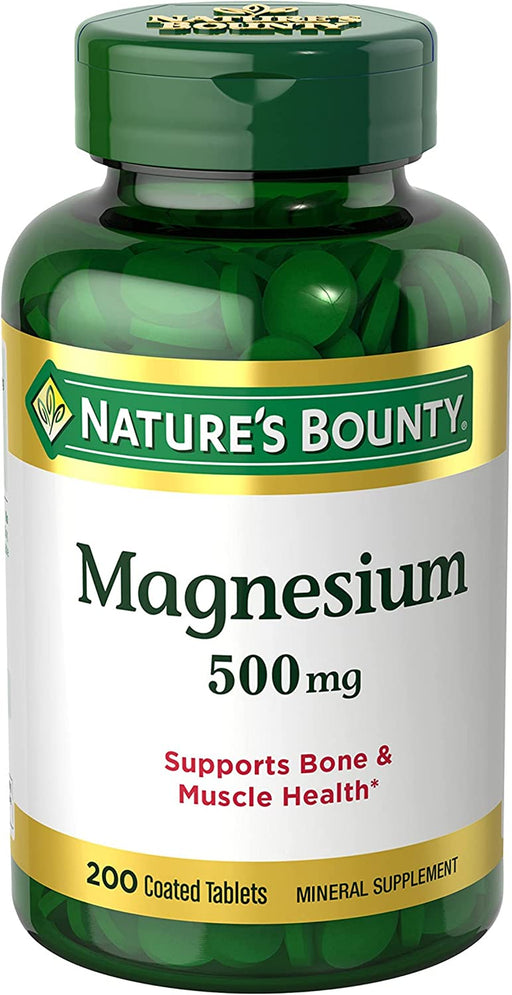 Nature'S Bounty Magnesium, Bone and Muscle Health, Whole Body Support, Tablets, 500 Mg, 200 Ct