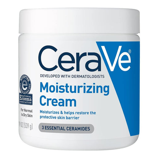 Cerave Moisturizing Cream | Body and Face Moisturizer for Dry Skin | Body Cream with Hyaluronic Acid and Ceramides | Daily Moisturizer | Oil-Free | Fragrance Free | Non-Comedogenic | 19 Ounce