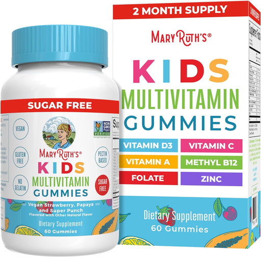 Kids Vitamins by Maryruth'S | Sugar Free | 2 Month Supply | Kids Multivitamin Gummies for Ages 2+ | Multivitamin for Kids | Vitamins for Kids | Vegan | Only 1 Gummy a Day | 60 Count