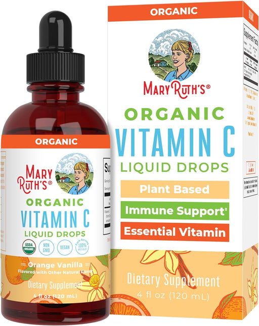 Maryruth Organics Vitamin C Drops | USDA Organic Vitamin C Liquid Drops for Adults | Men & Women | Vitamin for Immune Support & Overall Health | Vegan | Non-Gmo | Gluten Free | 30 Servings