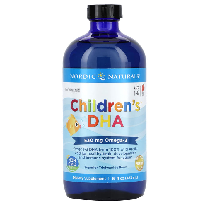 Nordic Naturals, Children's DHA, Ages 1-6, Strawberry, 530 mg, 8 fl oz (237 ml)
