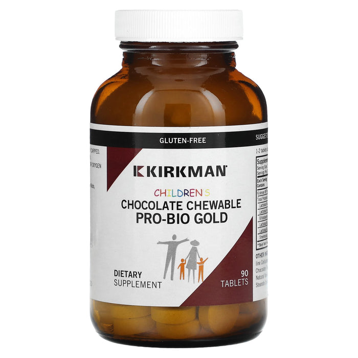 Kirkman Labs, Children's Chewable Pro-Bio Gold, Chocolate, 90 Tablets