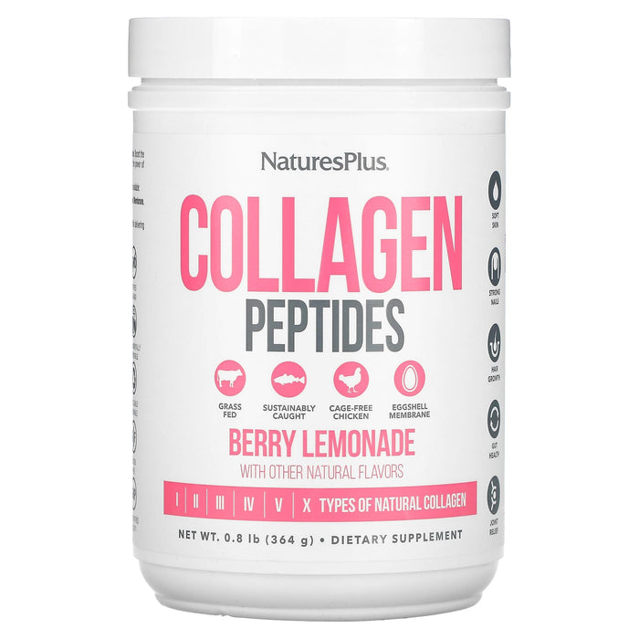 NaturesPlus, Collagen Peptides, Berry Lemonade, 0.8 lbs (364 g)