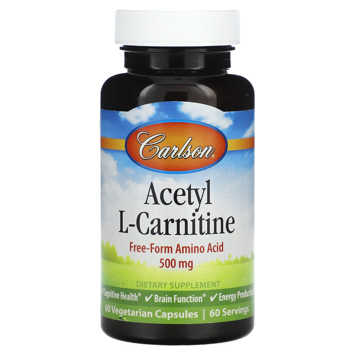 Carlson, Acetyl-L-Carnitine, 500 mg, 120 Vegetarian Capsules
