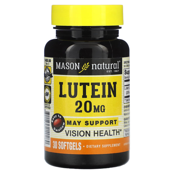 Mason Natural, Lutein, 20 mg, 30 Softgels