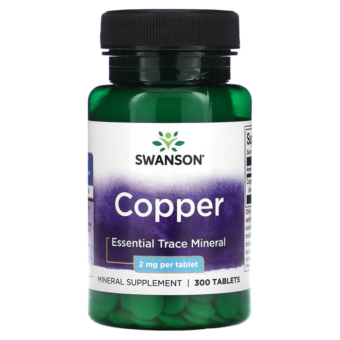 Swanson, Copper, 2 mg, 300 Tablets