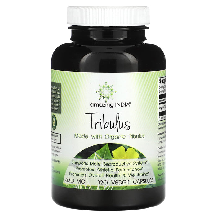 Amazing India, Tribulus, 630 mg, 120 Veggie Capsules