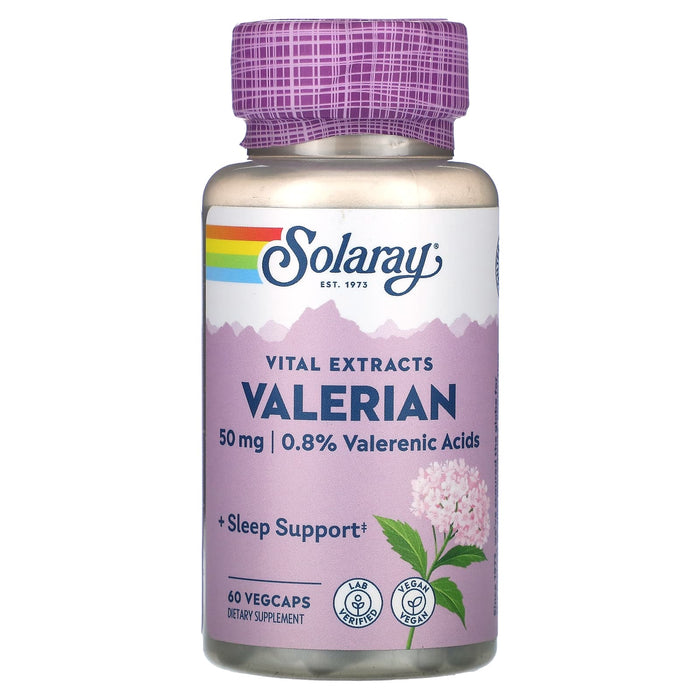Solaray, Vital Extracts, Valerian, 300 mg, 30 VegCaps