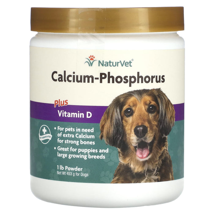 NaturVet, Calcium-Phosphorus Plus Vitamin D, For Dogs, 1 lb (453 g)