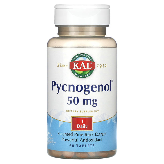 KAL, Pycnogenol, 50 mg, 60 Tablets