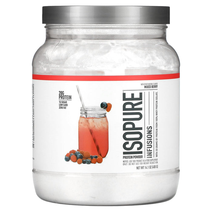 Isopure, Infusions Protein Powder, Mixed Berry, 14.1 oz (400 g)