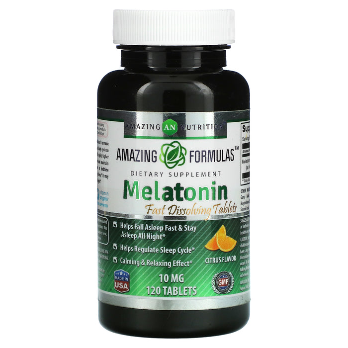 Amazing Nutrition, Melatonin, Citrus, 10 mg, 120 Tablets