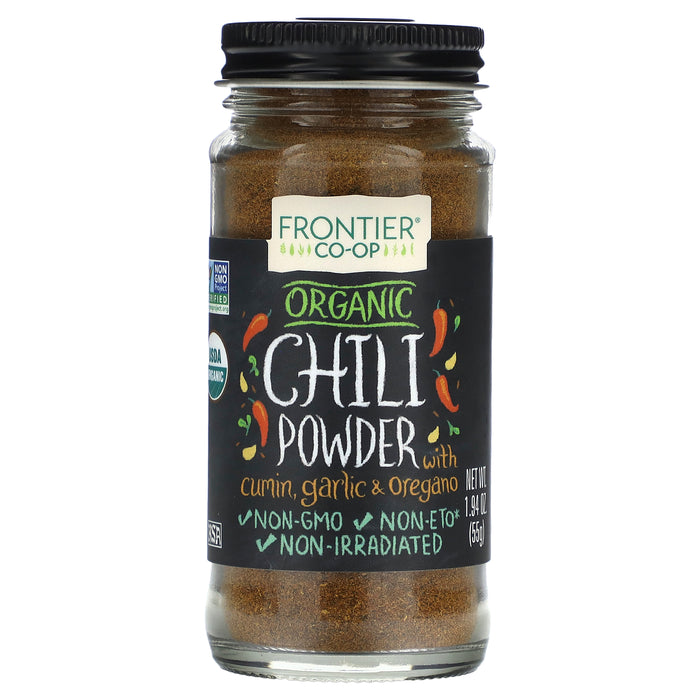 Frontier Co-op, Chili Powder with Cumin, Garlic, & Oregano, 1.94 oz, (55 g)